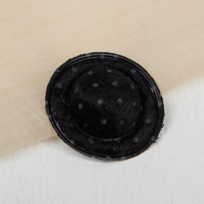 Шляпа для кукол, набор 10 шт, цвет черная