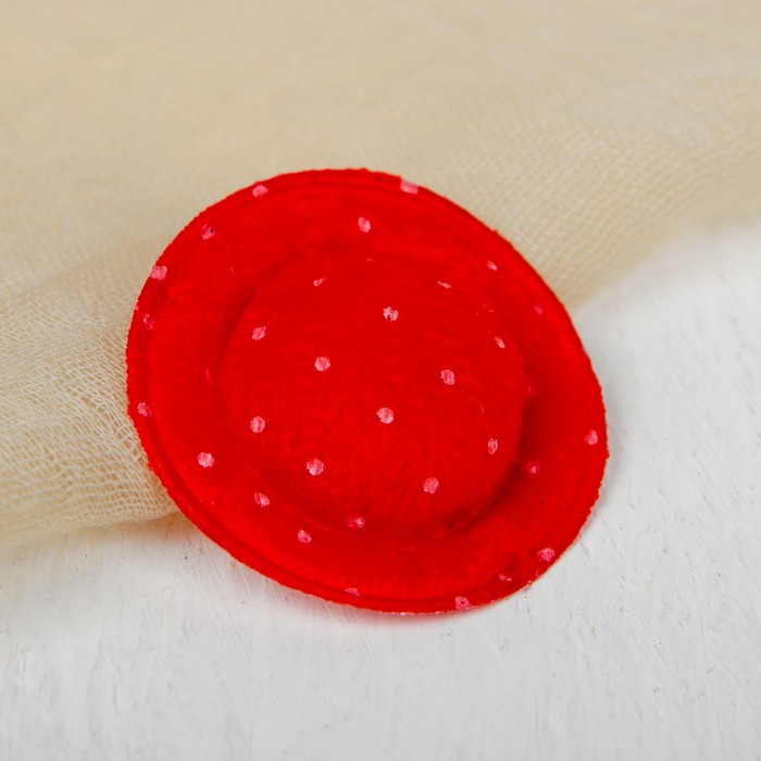 Шляпа для кукол, набор 10 шт, цвет красная