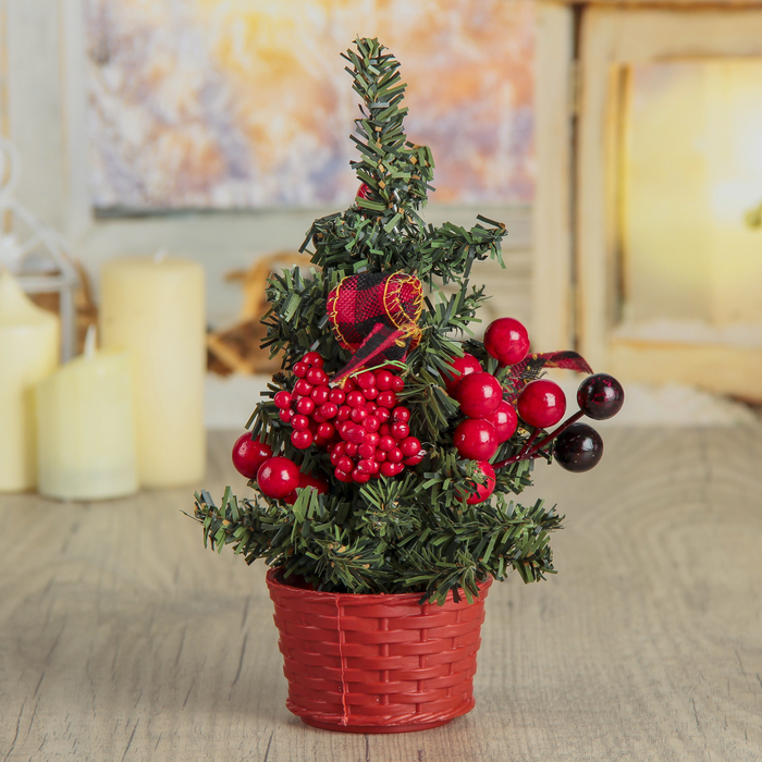 Елка декор настольная "Ленточка" 20*11 см