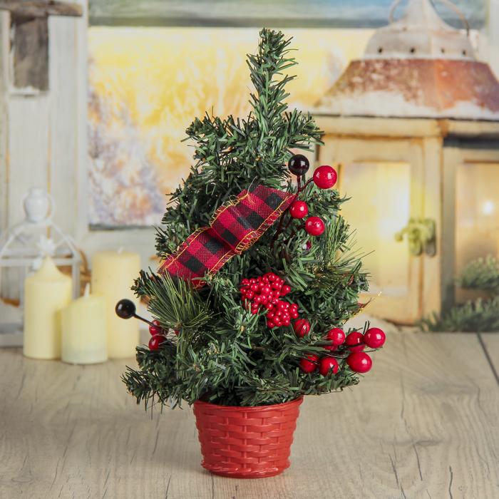 Елка декор настольная "Ленточка" 30*20 см