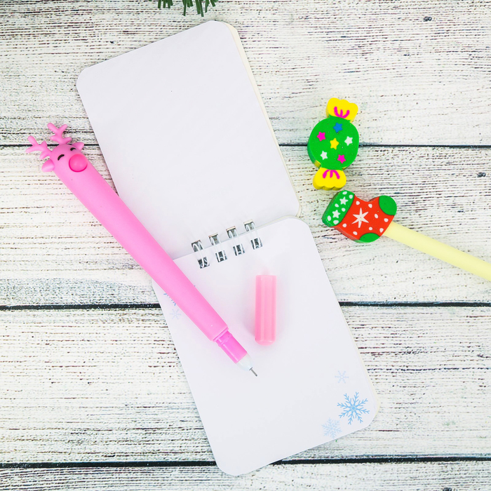 Набор подарочный "Для исполнения желаний": ручка, 2 ластика, блокнот