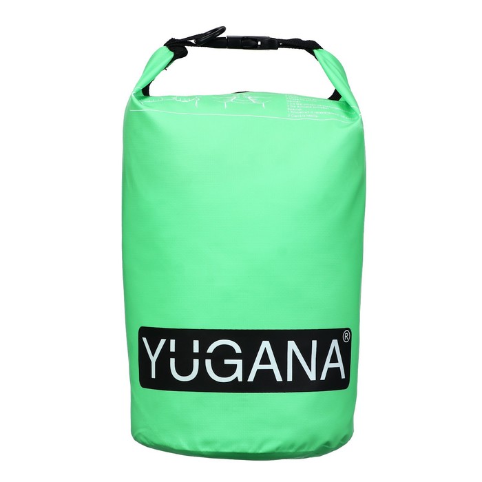 Гермомешок YUGANA, ПВХ, водонепроницаемый 5 литров, один ремень, зеленый