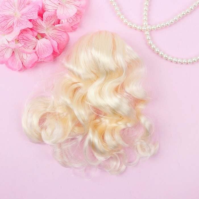 Голова для изготовления куклы, волосы "Завитки" блондинка