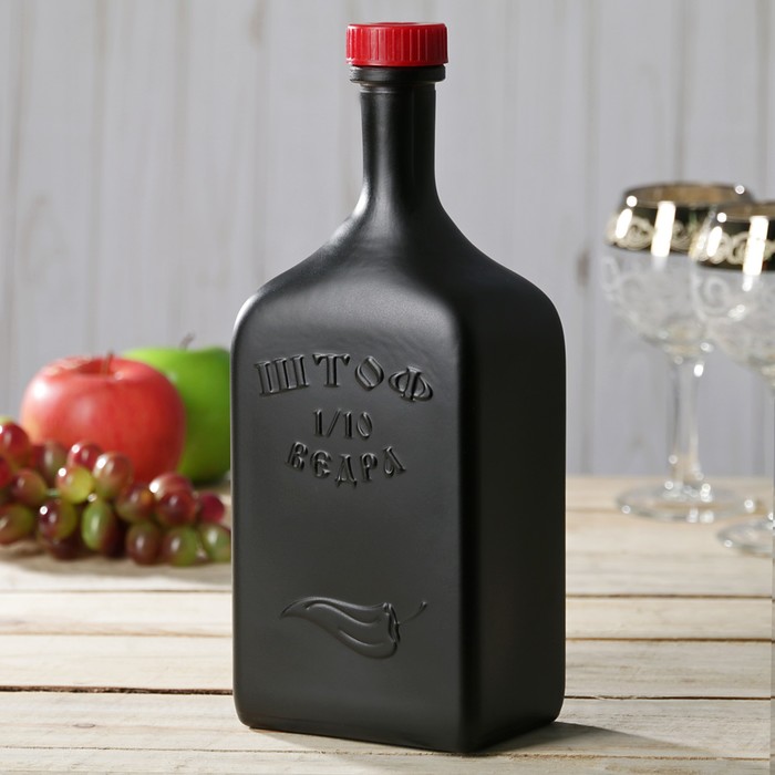 Бутылка 1,2 л "Штоф", цвет черный