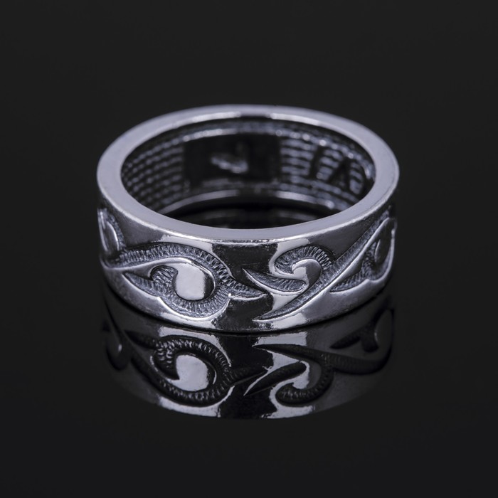 Кольцо "Хельстар", размер 17, цвет чернёное серебро