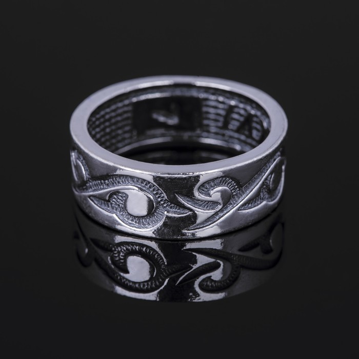 Кольцо "Хельстар", размер 21, цвет чернёное серебро