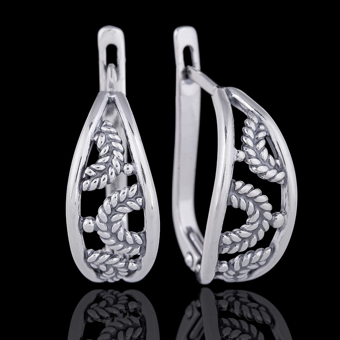 Серьги "Новгорю.Русь", в черненом серебре