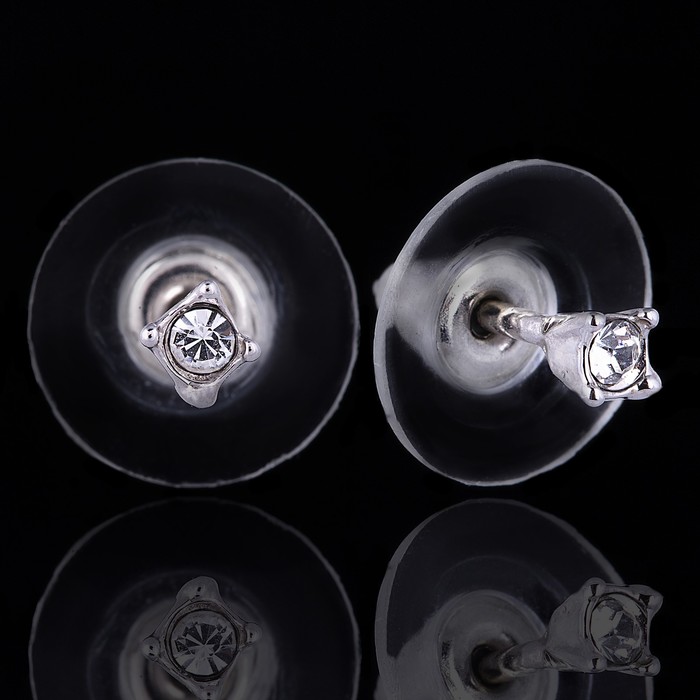 Серьги "Раус", цвет белый в серебре