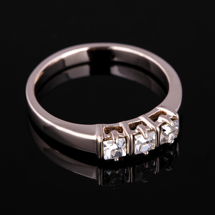 Кольцо "Па-де-де", размер 16, цвет белый в золоте