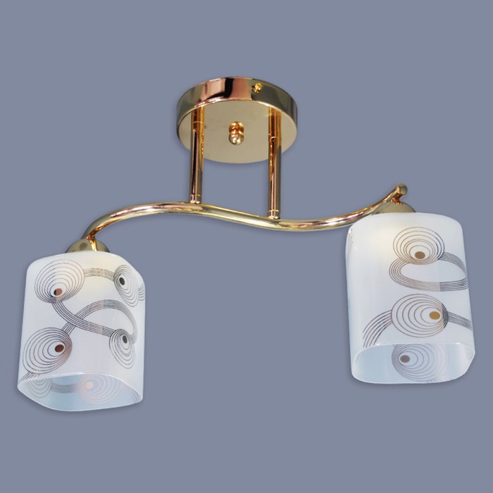 Люстра "Агния" 2х60W E27 золото d40 см.