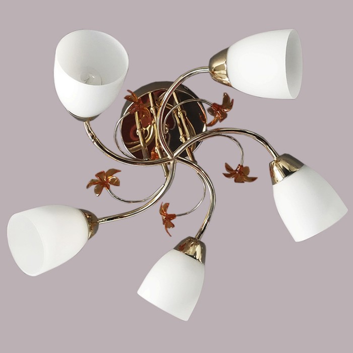 Люстра "Белла" 5х40W E27 золото d50 см.