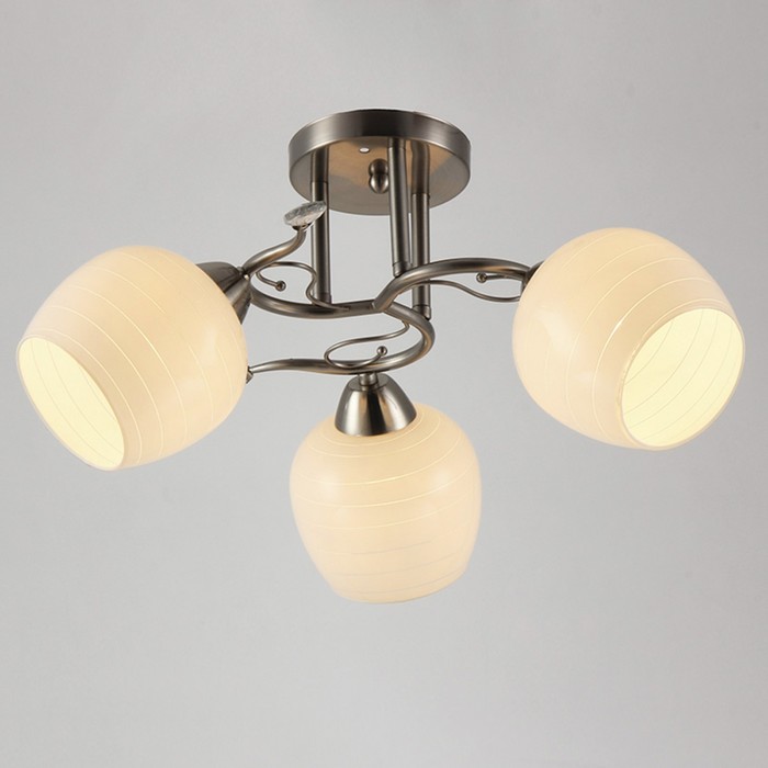 Люстра "Мадлен" 3х40W E27 никель d52 см.