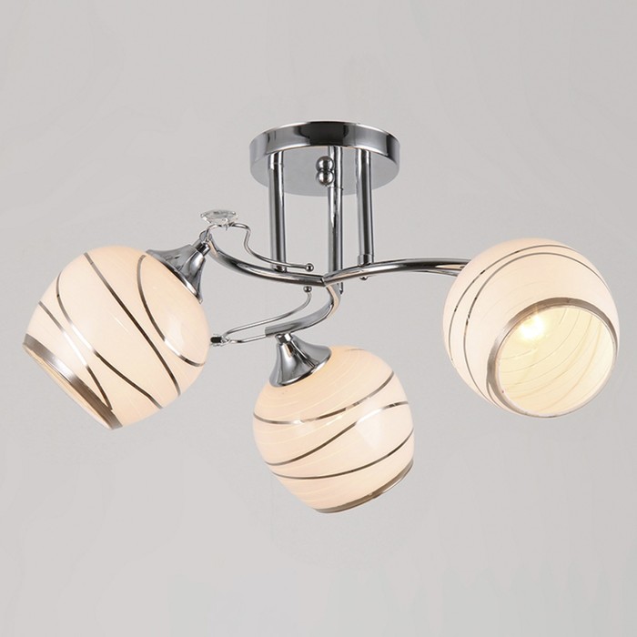 Люстра "Ливия" 3х40W E27 хром d51,5 см.