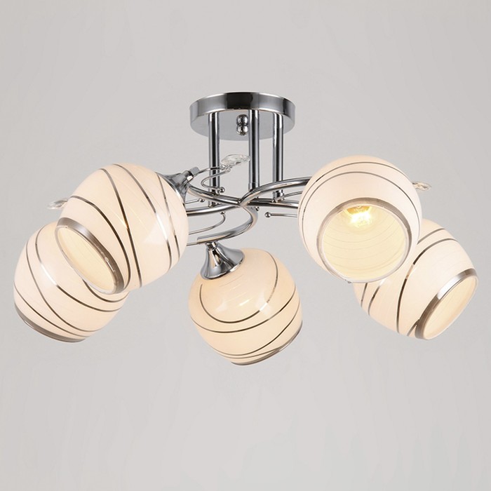 Люстра "Ливия" 5х40W E27 хром d51,5 см.