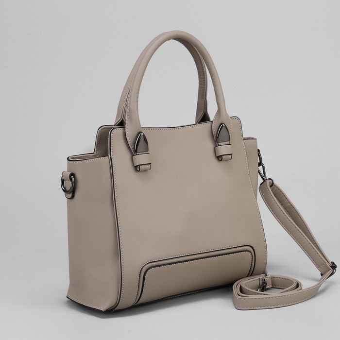 Сумка женская, отдел на молнии, наружный карман, цвет хаки