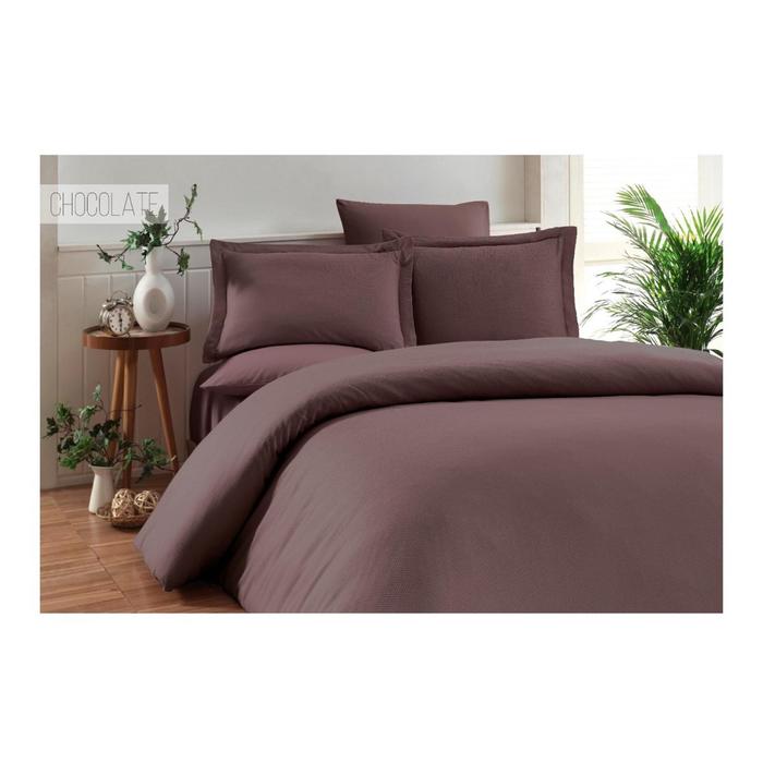 КПБ Ruya евро, 240х260 см, 200х220 см, 50х70 см-4 шт., коричневый, бамбук