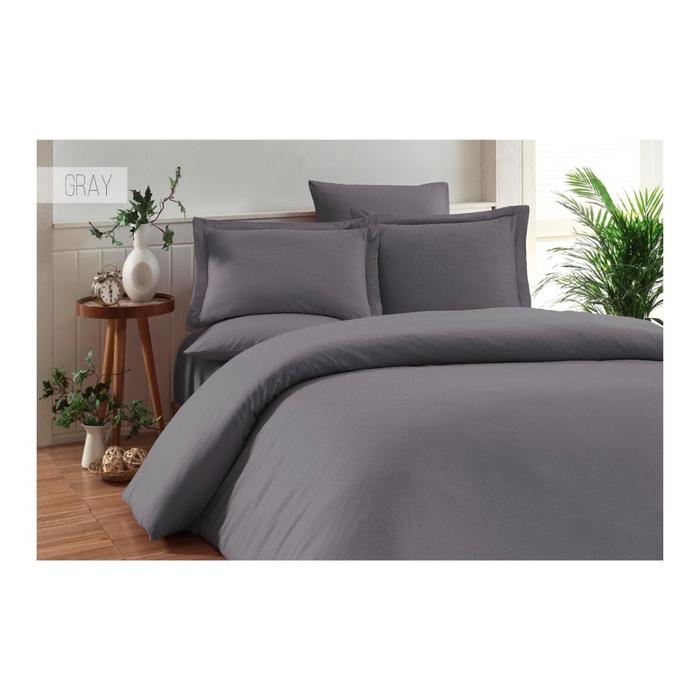 КПБ Ruya евро, 240х260 см, 200х220 см, 50х70 см-4 шт., серый, бамбук