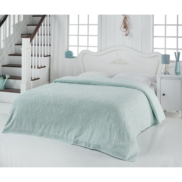 Простыня махровая Savina, размер 200х220 см, зелёный