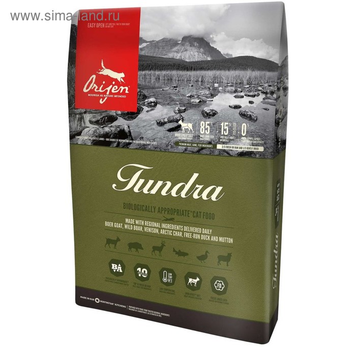 Сухой корм Orijen Tundra Cat 85/15 для кошек и котят, 1,8 кг