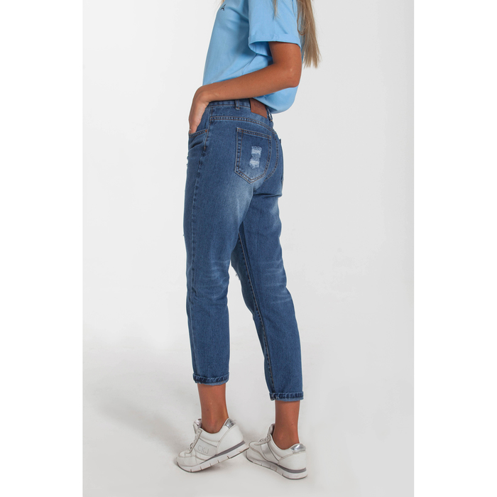 Джинсы женские KAFTAN с декоративным элементом, цвет синий, р-р 29 (44) M