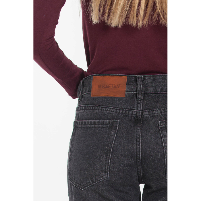 Джинсы женские KAFTAN, бойфренды, цвет черный, р-р 29 (44) M