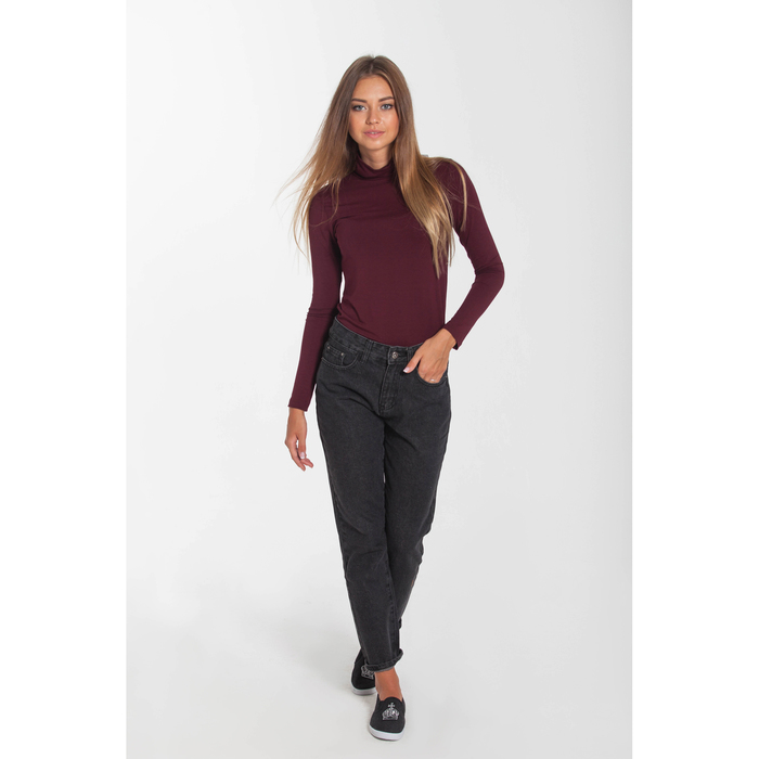 Джинсы женские KAFTAN, бойфренды, цвет черный, р-р 29 (44) M