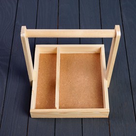 

Кашпо деревянное 25×23×4.5(25) см "Макарунас", с ручкой, натуральный
