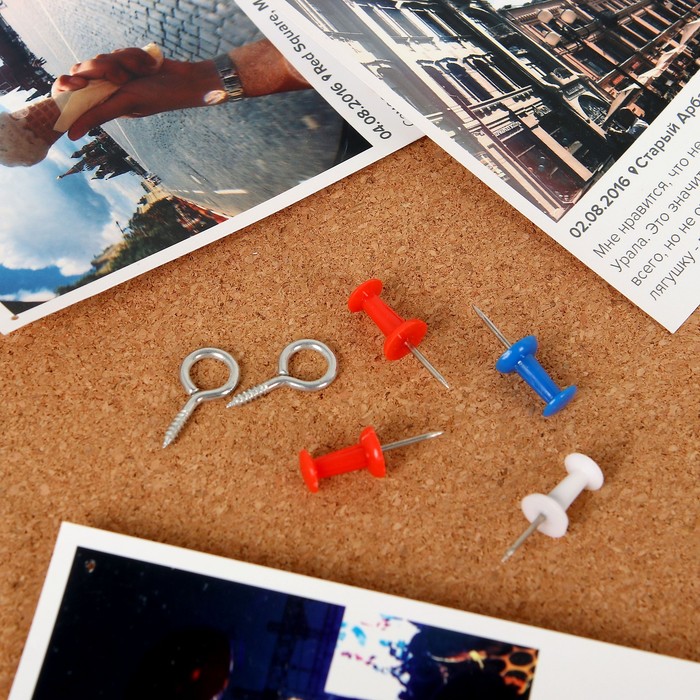 Магнитная доска , 2 поверхности пробковая и магнитно-маркерная, 50 × 35 см, маркер в наборе