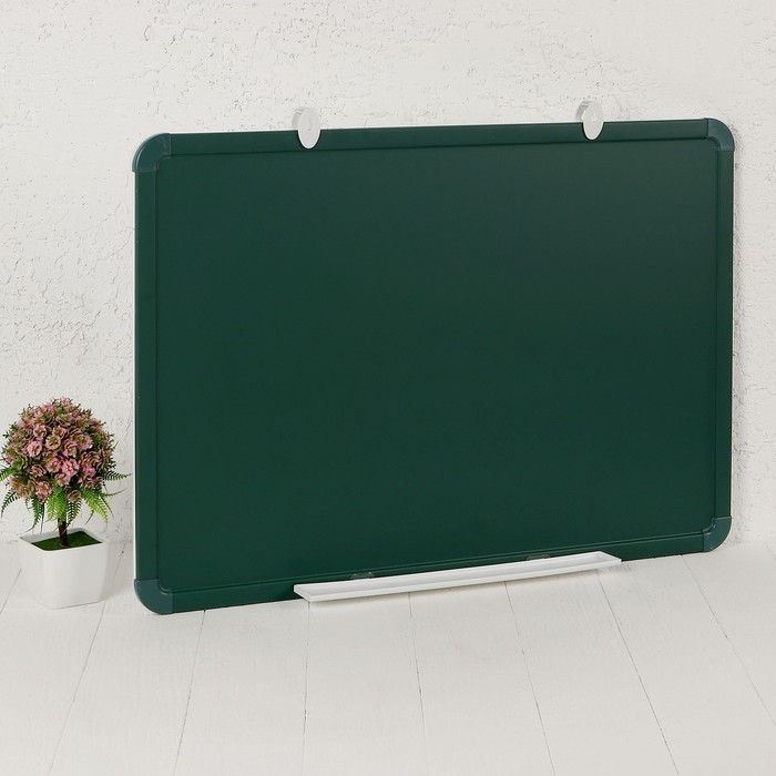 Доска двухстороняя магнитно-маркерная , с поверхностью под мел, размер 48 × 68 см