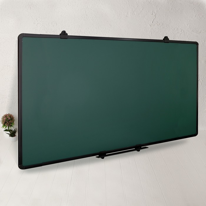Доска двухстороняя магнитно-маркерная , с поверхностью под мел, размер 100 × 200 см