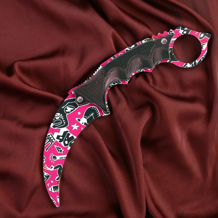 Сувенир деревянный «Керамбит, ручная роспись»