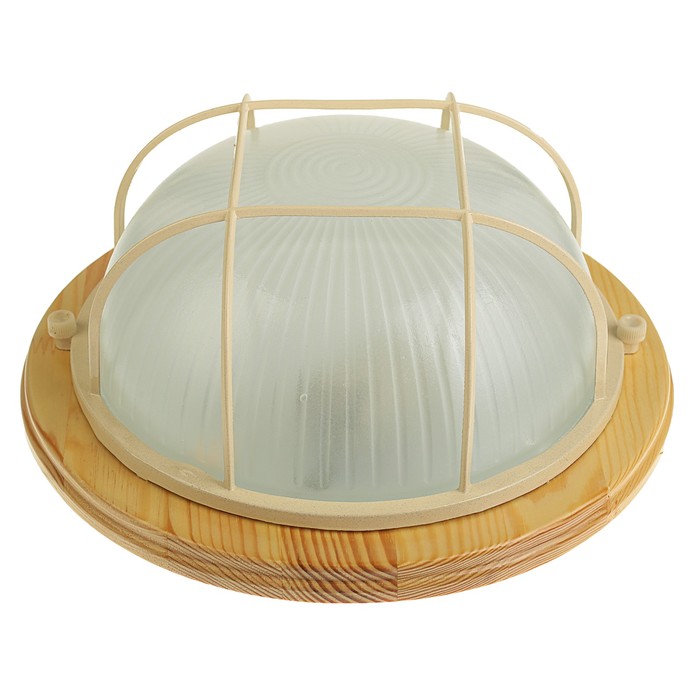 Светильник для бани/сауны ITALMAC Termo 100 01 18,150 Вт,IP54,с решеткой,цвет береза, +130°C 38226