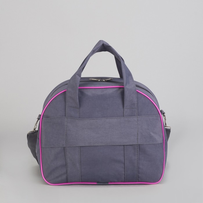 Чемодан малый с сумкой "Краски", отдел на молнии, наружный карман, цвет серый