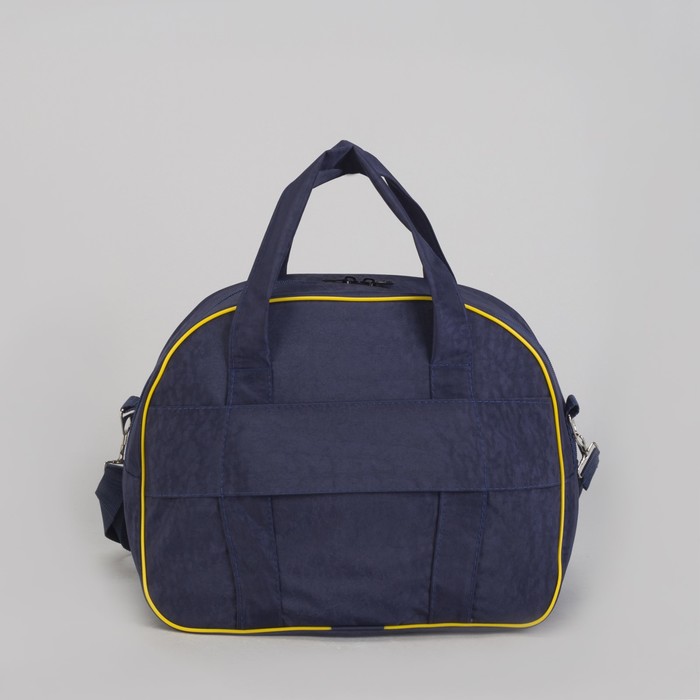 Чемодан малый с сумкой "Буквы", отдел на молнии, наружный карман, цвет синий