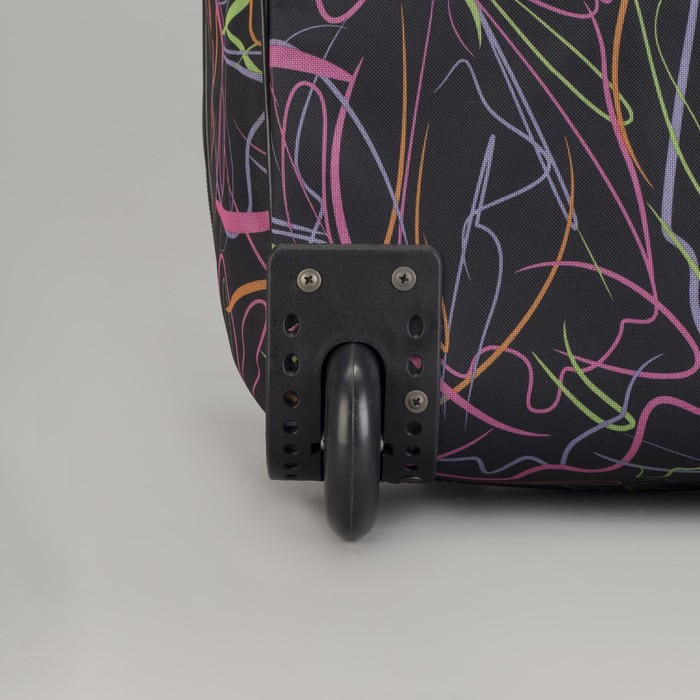 Чемодан малый «Волны» 20", отдел на молнии, с расширением, наружный карман, 2 колеса