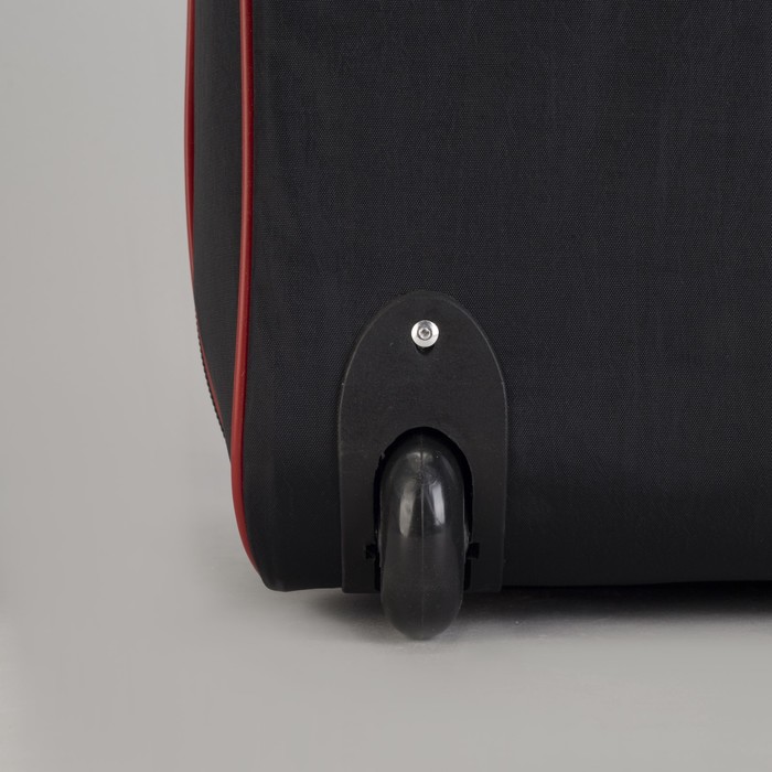 Чемодан малый с сумкой "Цветы", отдел на молнии, наружный карман, цвет малиновый