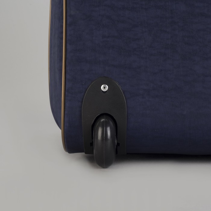 Чемодан малый с сумкой "Сердца", отдел на молнии, наружный карман, цвет синий