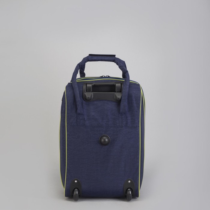 Чемодан малый с сумкой "Надписи", отдел на молнии, наружный карман