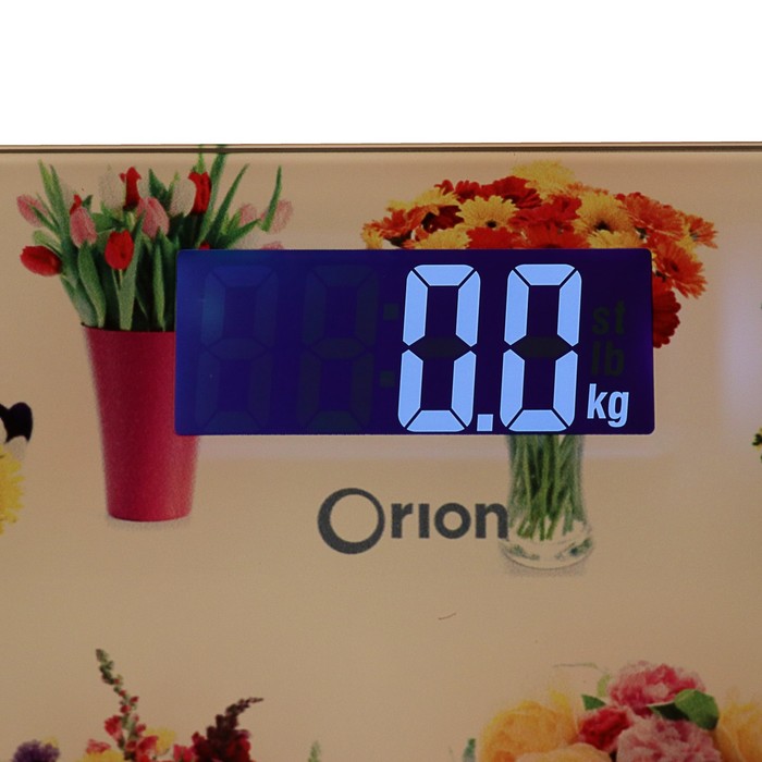 Весы напольные ORION ВБН-ЭСП04-150КГ, электронные, до 150 кг, "цветы"