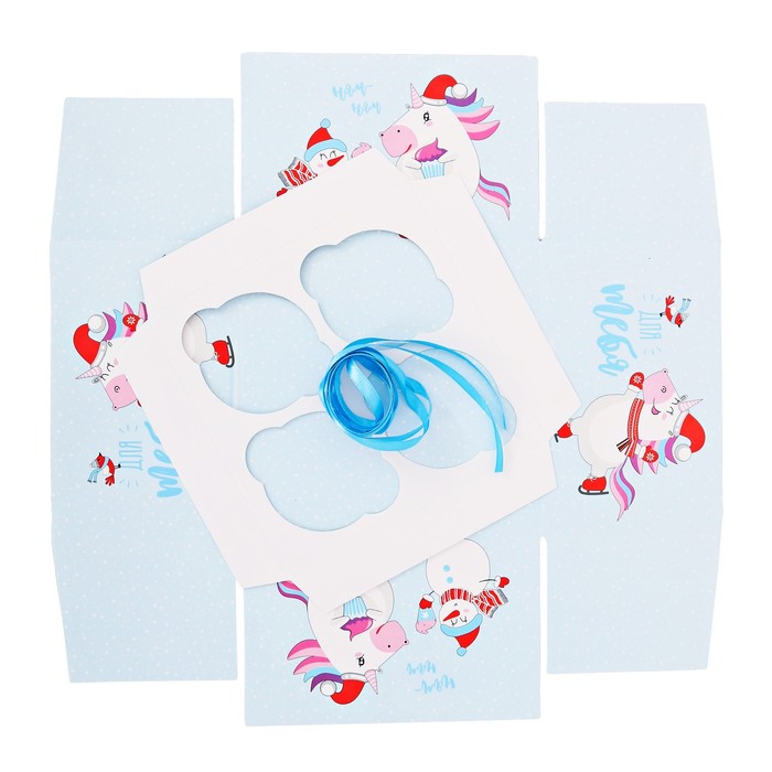 Коробка для капкейка «Для тебя», 16 х 16 х 10 см