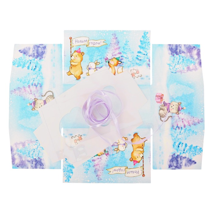 Коробка для капкейка «С Новым Годом!», 8 х 16 х 10 см