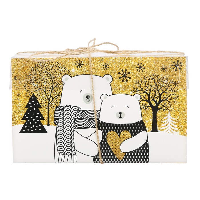 Коробка для капкейка «Согрей любовью», 8 х 16 х 10 см