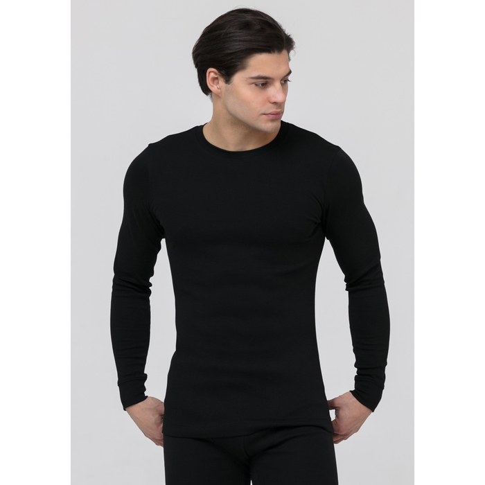 Джемпер мужской "Термо" PMF-004 цвет чёрный, размер 50