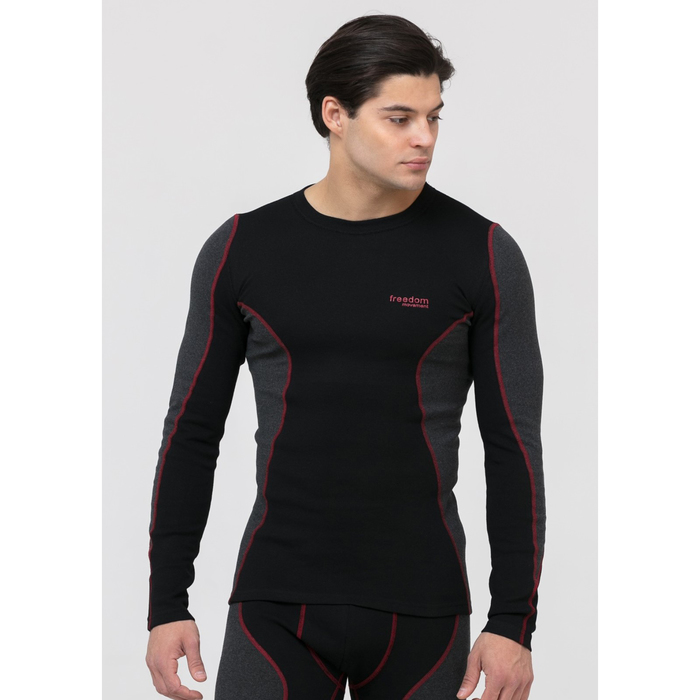 Джемпер мужской "Термо" PMF-005 цвет чёрный, размер 54