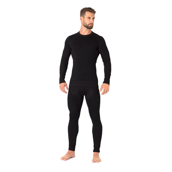 Кальсоны мужские "Термо" PMK-010 цвет чёрный, р-р 52