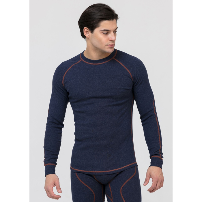 Джемпер мужской "Термо" PMF-012 цвет индиго, размер 48