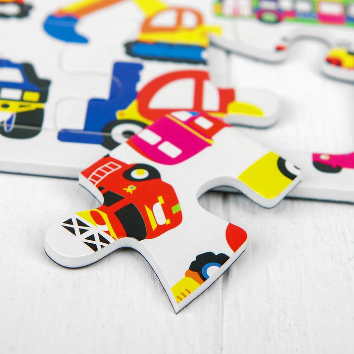 Магнитный пазл "Транспорт", 16 элементов