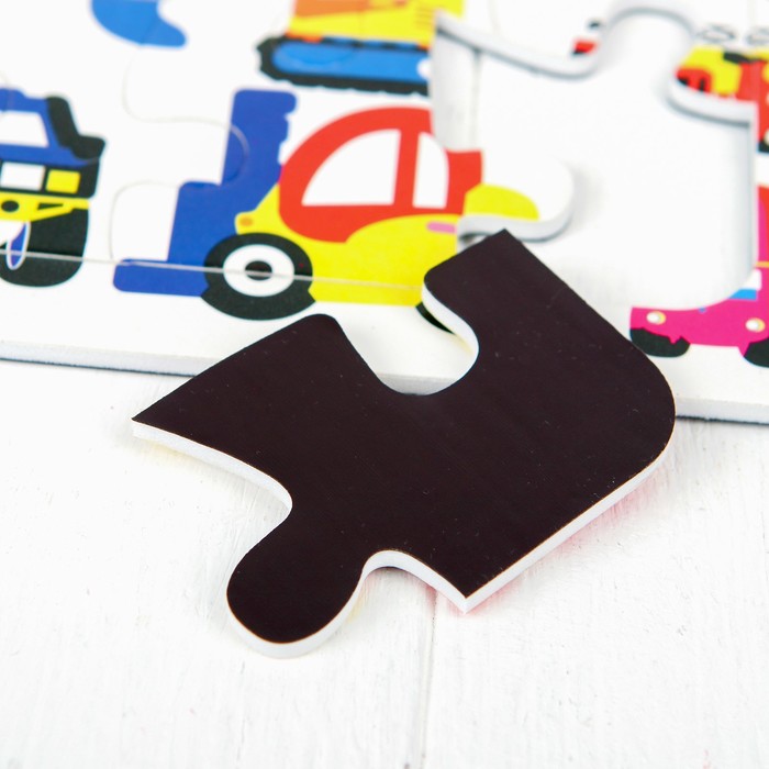 Магнитный пазл "Транспорт", 16 элементов