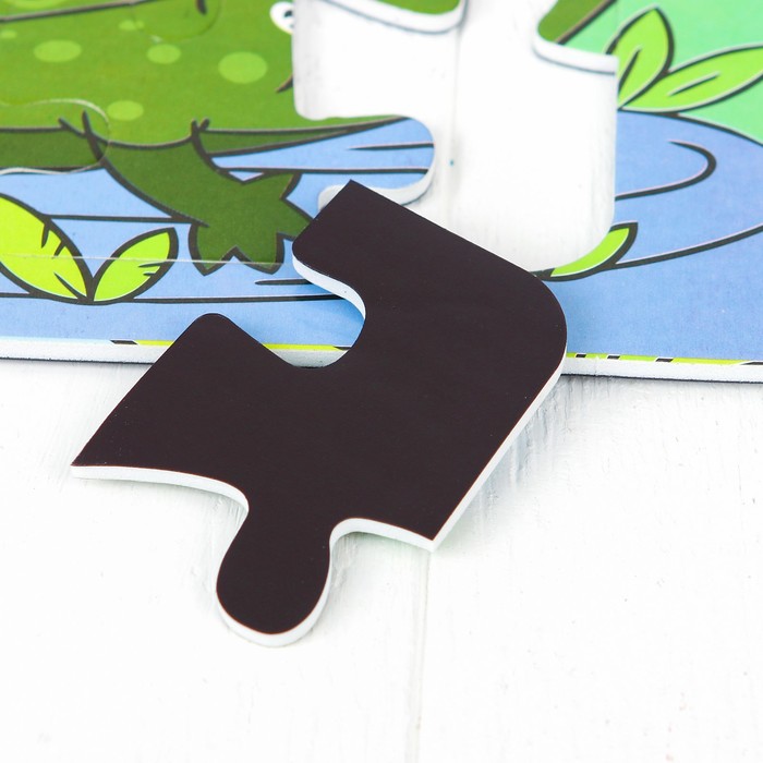 Магнитный пазл "Крокодил", 16 элементов