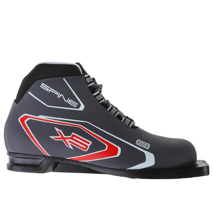 Ботинки лыжные SPINE X5 180, NN75, искусственная кожа, искусственная кожа, цвет чёрный, лого белый/красный, размер 35